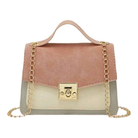 GIRLS 1ST BAG New mini bag Faux Leather pinks & blues Goldtone hardware … - Picture 2 of 16